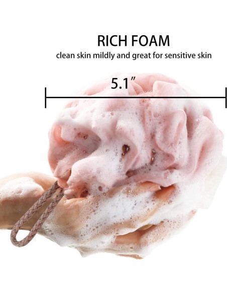 Esponjas de Ducha Exfoliantes Milaloko - Paquete de 6 Colores