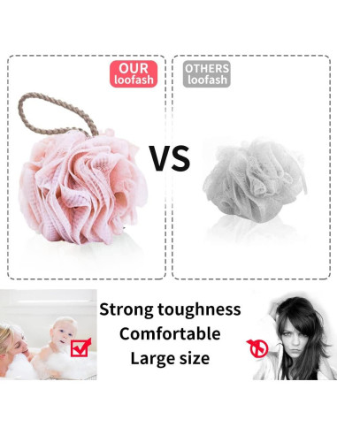 Esponjas de Ducha Exfoliantes Milaloko - Paquete de 6 Colores