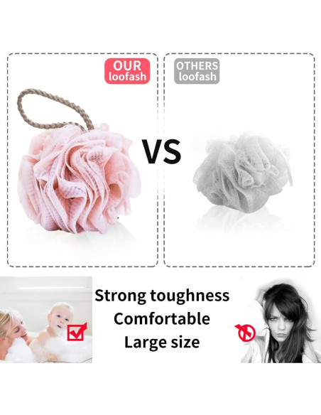 Esponjas de Ducha Exfoliantes Milaloko - Paquete de 6 Colores