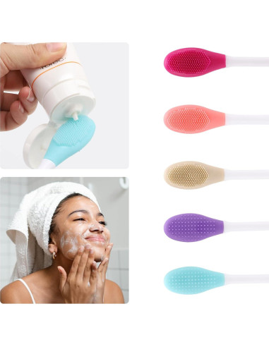 20 Pcs Aplicador de Mascarilla Facial Silicona Tbestmax 2 en 1