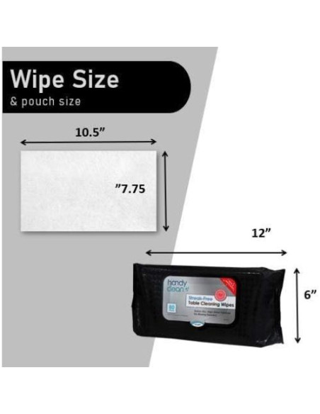 Toallitas de Limpieza Handyclean 80 Unidades 25.4x17.8 cm