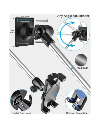 Soporte de Pared Ajustable Woleyi para Tablet y Teléfono