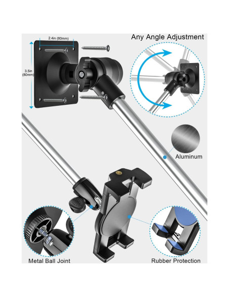 Soporte de Pared Ajustable Woleyi para Tablet y Teléfono