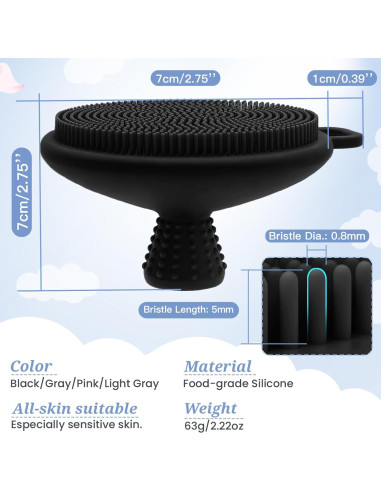 Exfoliador Facial de Silicona GEENOA con Mango Antideslizante