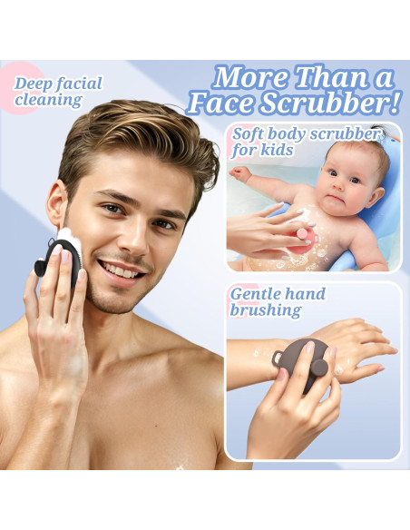 Exfoliador Facial de Silicona GEENOA con Mango Antideslizante