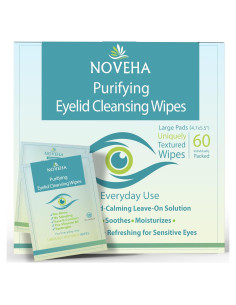 Toallitas Limpiadoras para Párpados NOVEHA - 60 Unidades Hipoalergénicas