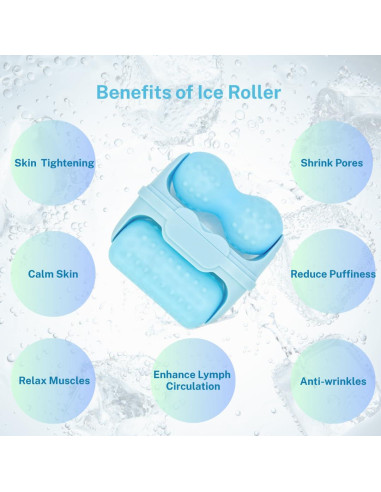 Rodillo de Hielo 2 en 1 SSENNA para Moldeo Facial y Corporal