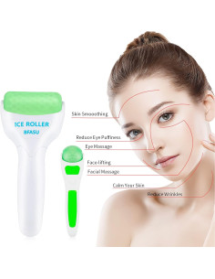 Rodillo de Hielo Facial 2 en 1 BFASU Verde - Masaje Relajante 2