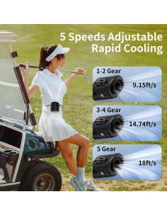 Ventilador Portátil Socool K50 10000mAh 5 Velocidades Negro 2