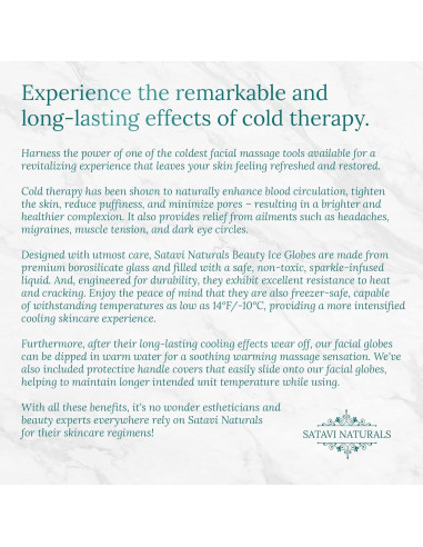 Esferas de Hielo de Belleza Satavi Naturals - Tratamiento Facial