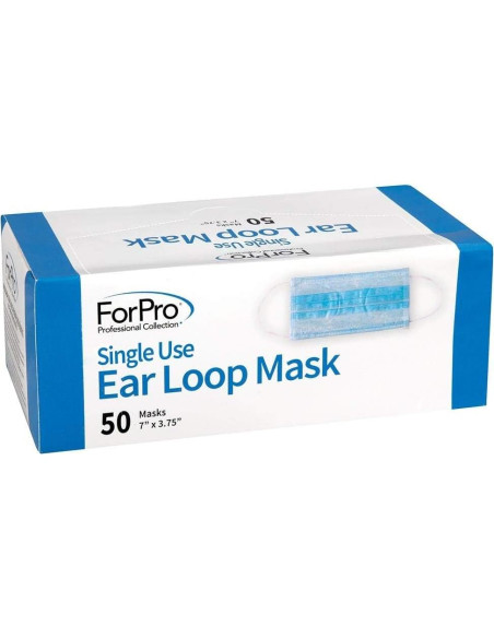 Mascarillas Desechables ForPro 3 Capas 50 Unidades Azul