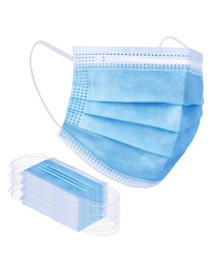 Mascarillas desechables Borje K6 100 Pcs 3 capas azules