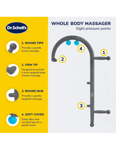 Cano de Masaje Corporal Dr. Scholl con 8 Puntos de Presión