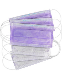 Mascarillas Desechables Halyard FLUIDSHIELD 1 Lavanda - 50 Unidades 2