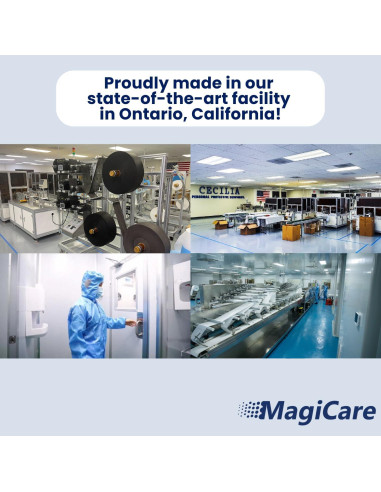 Mascarillas Desechables Negras MagiCare - 50 Unidades 3 Capas