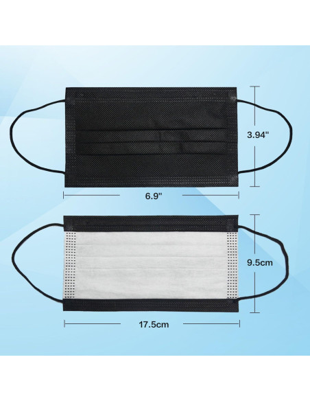 Paquete de 100 Mascarillas Desechables Negras DR.MOXA 3 Capas Paquete de 100 Mascarillas Desechables Negras DR.MOXA 3 Capas