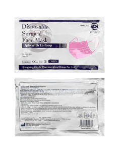 Mascarillas Desechables Rosadas 50PCS ASTM Nivel 2 3 Capas 2