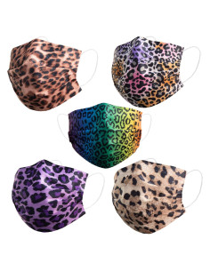 Mascarillas Desechables RITASTAR 50 Pcs 3 Capas Leopardo