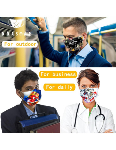 Mascarillas Faciales Desechables Navidad 50 Unidades 3 Capas