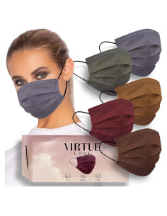 Mascarillas Faciales Desechables VIRTUE CODE 3 Capas - 50 Unidades