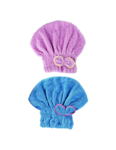 Toallas de Secado de Cabello Microfibra LNJBABAO 2 Pcs 30x29cm