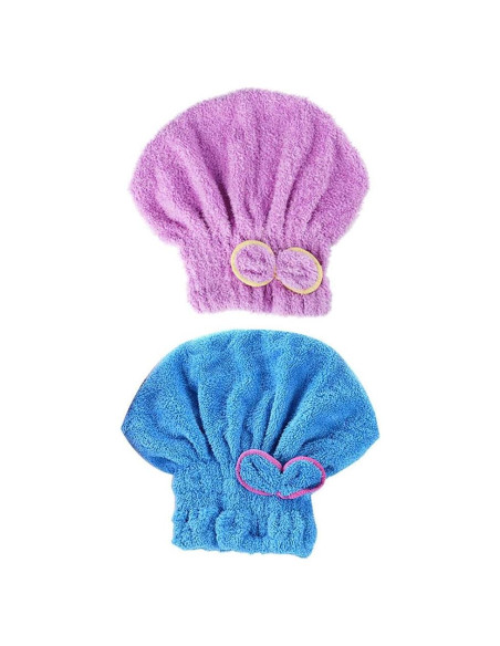 Toallas de Secado de Cabello Microfibra LNJBABAO 2 Pcs 30x29cm