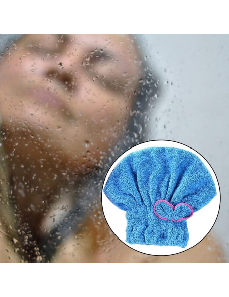 Toallas de Secado de Cabello Microfibra LNJBABAO 2 Pcs 30x29cm