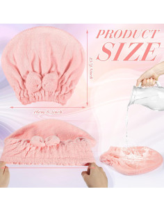 4 Toallas de Microfibra Sureio para Secado Rápido de Cabello 2