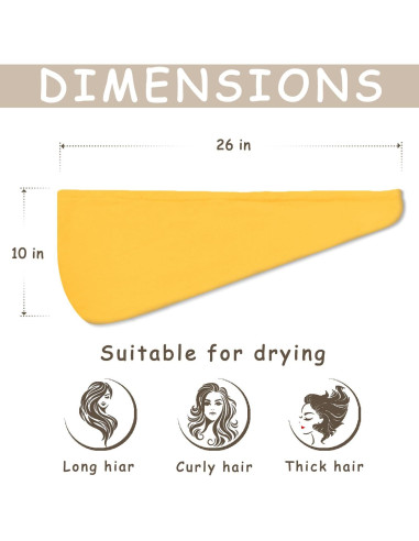 Paquete de 3 Toallas de Microfibra YHPDYL para Cabello Secado Rápido