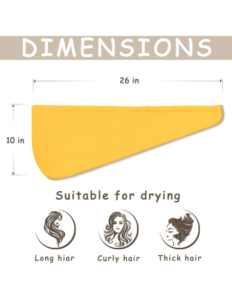 Paquete de 3 Toallas de Microfibra YHPDYL para Cabello Secado Rápido