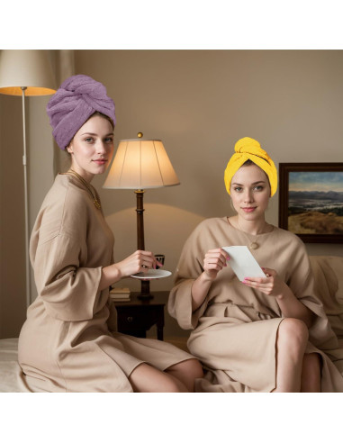 Paquete de 3 Toallas de Microfibra YHPDYL para Cabello Secado Rápido