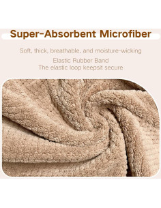 Paquete de 3 Toallas de Microfibra HiChiclife para Cabello 2