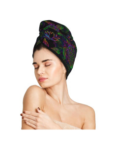 Toalla para el cabello de microfibra Famliihw Tortuga Marina 64x26cm