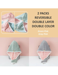 Toalla de Microfibra para el Cabello ALPELA - 2 Unidades, Secado Rápido 2