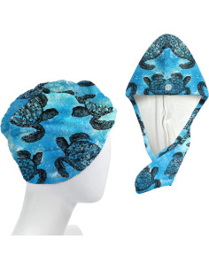 Toalla de Microfibra para Cabello WIRESTER Tortugas Marinas 25x65cm 2