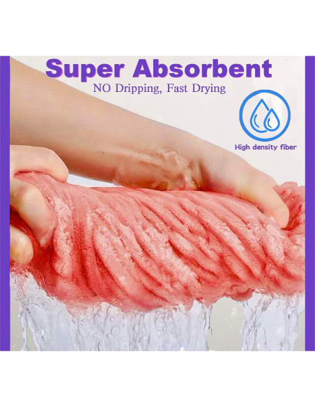 Turbante de Toalla Lxshunlifa 2 Piezas Microfibra Secado Rápido