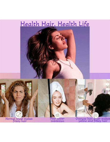 Turbante de Toalla Lxshunlifa 2 Piezas Microfibra Secado Rápido