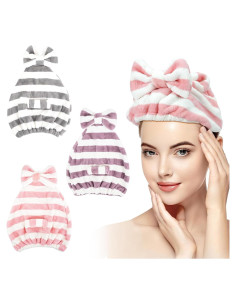 3 Toallas de Microfibra para Cabello LAGAHS - Secado Rápido