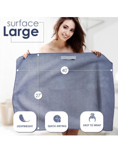 Toalla de Microfibra Grande SimpleField para Cabello 101.6x68.5 cm 2