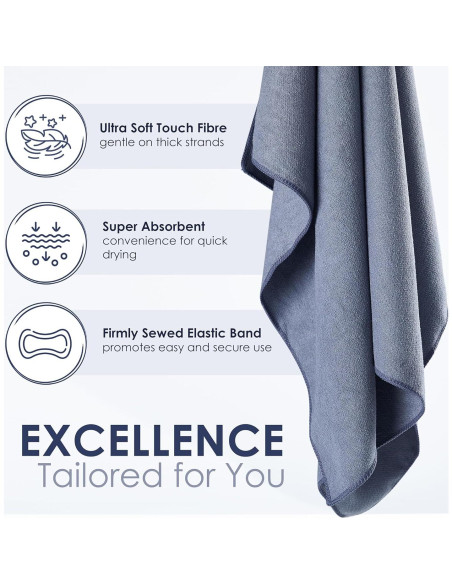 Toalla de Microfibra Grande SimpleField para Cabello 101.6x68.5 cm