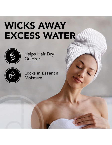 Toalla de Cabello Microfibra Cuerpo Deseado 114.3x63.5 cm Blanca