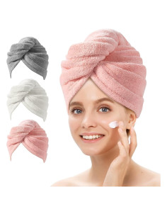 Toalla de Microfibra para Cabello YAKOLAK Rosa 65x25cm