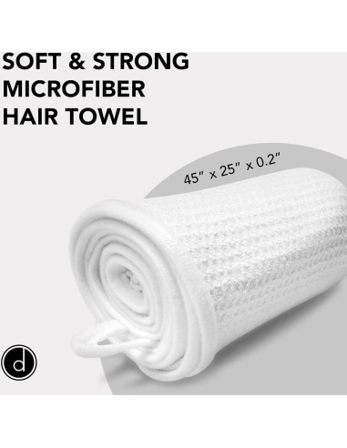 Toalla de Cabello Microfibra Cuerpo Deseado 114.3x63.5 cm Blanca