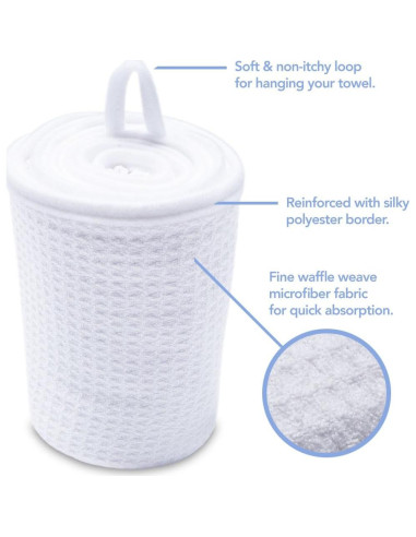 Toalla de Cabello Microfibra Cuerpo Deseado 114.3x63.5 cm Blanca