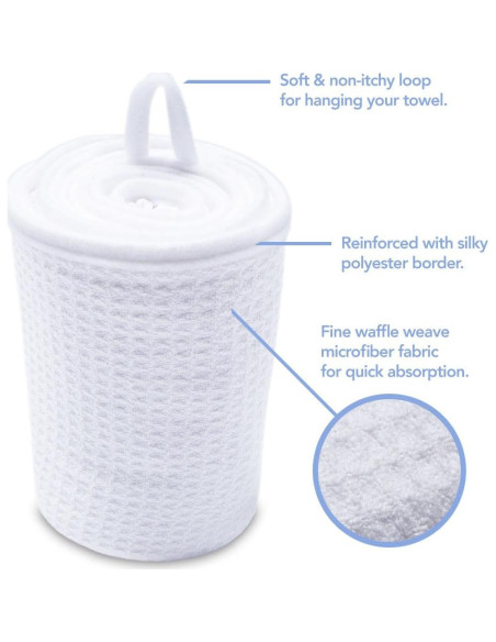 Toalla de Cabello Microfibra Cuerpo Deseado 114.3x63.5 cm Blanca