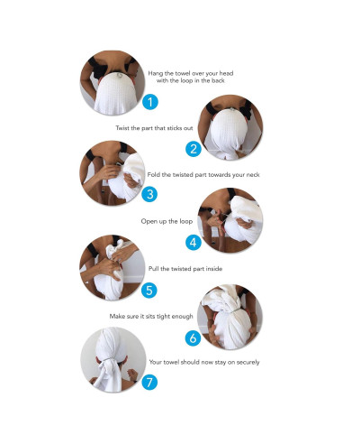 Toalla de Cabello Microfibra Cuerpo Deseado 114.3x63.5 cm Blanca