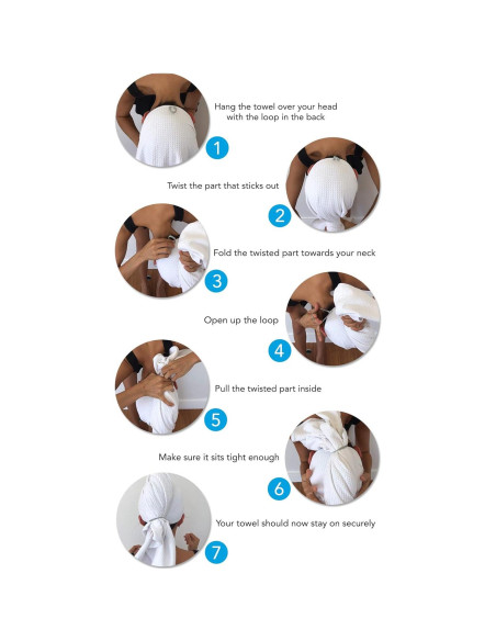 Toalla de Cabello Microfibra Cuerpo Deseado 114.3x63.5 cm Blanca