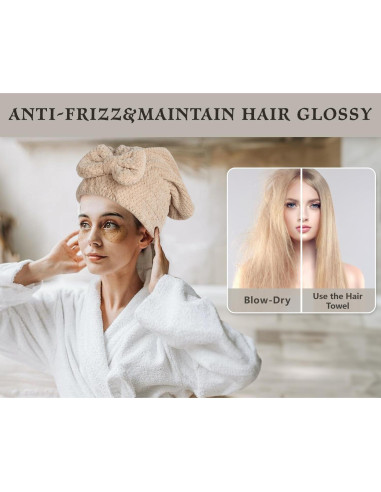 Toalla para el cabello Molirex 2 unidades microfibra anti-frizz