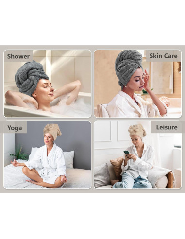 Toalla para el cabello Molirex 2 unidades microfibra anti-frizz