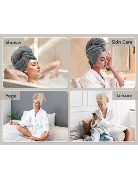 Toalla para el cabello Molirex 2 unidades microfibra anti-frizz